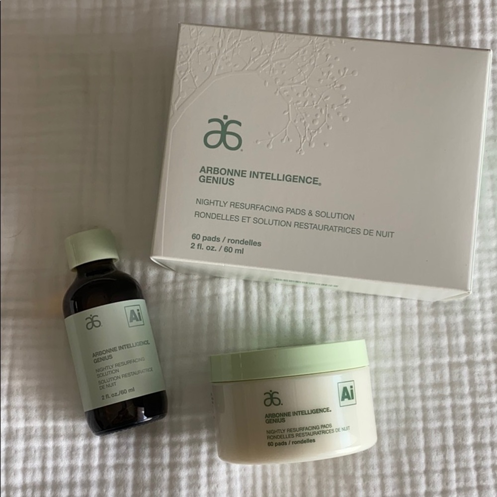 Arbonne nightly resurfacing pads and solution